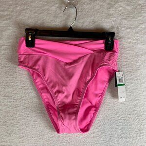 Salt + Cove Juniors Pink High Waist Crossover Bikini Swim Bottom Size L NWT 9955